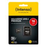 Tarjeta memoria micro sd Intenso 16GB uhs - i cl10 + adaptador sd