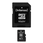 Tarjeta memoria microsd Intenso 16GB cl10 + adaptador sd