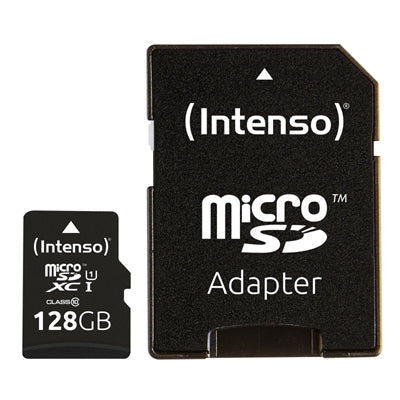 Tarjeta memoria micro sd Intenso 128GB uhs - i cl10 + adaptador sd