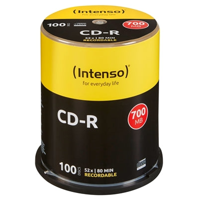 Tarrina cd - r virgenes intenso 700mb 80
