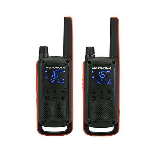 Walkie talkie Motorola tlkr - t82 negro packs 2 pmr446 · 10km · 16 canales · clip cinturon