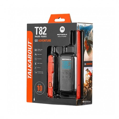 Walkie talkie Motorola tlkr - t82 negro packs 2 pmr446 · 10km · 16 canales · clip cinturon