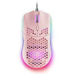 Mouse ratón mars gaming mmax óptico USB 7 botones 12400ppp rosa