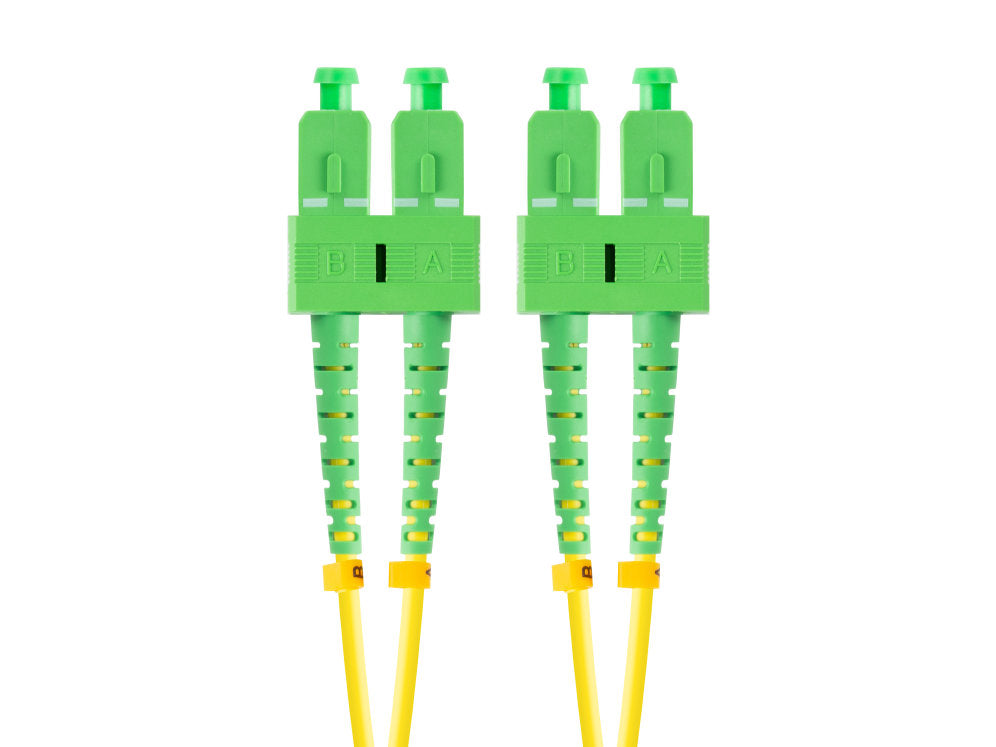 Latiguillo fibra optica sc - apc Lanberg 2m mono duplex g657a1 lszh amarillo