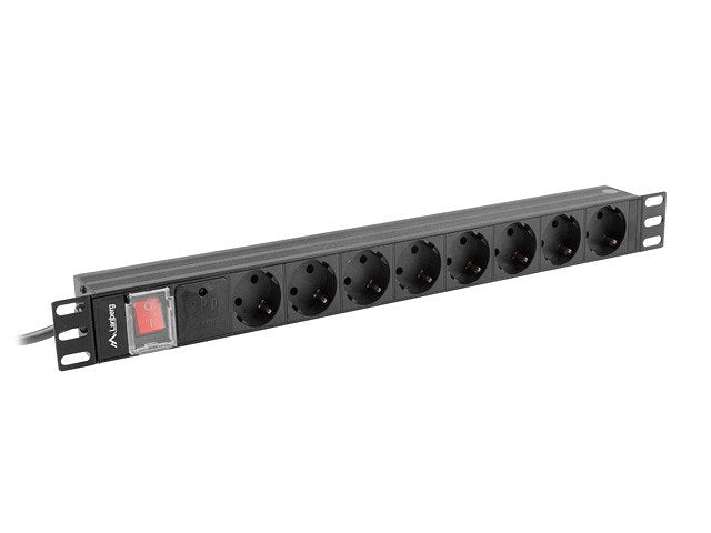 Regleta lanberg 1u 16a rack 19