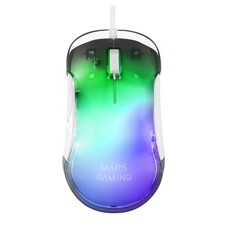 Mouse ratón mars gaming mmgloww óptico USB 7 botones 12800ppp RGB