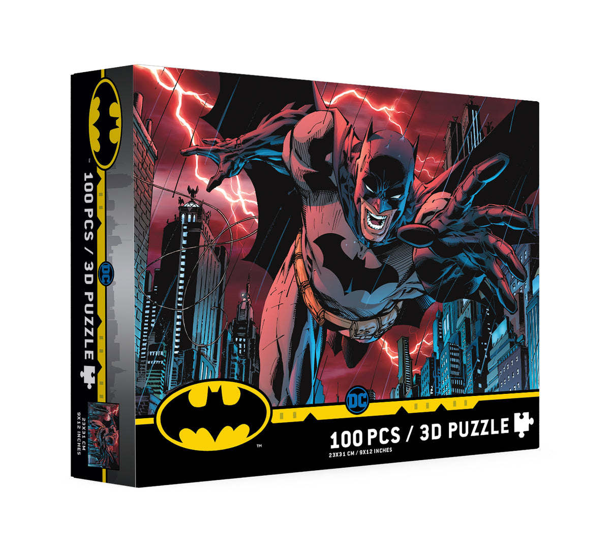 Puzle 100 efecto 3d batman ciudad universo dc