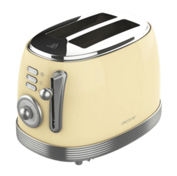 Tostadora Cecotec toast and taste 800 vintage light yellow
