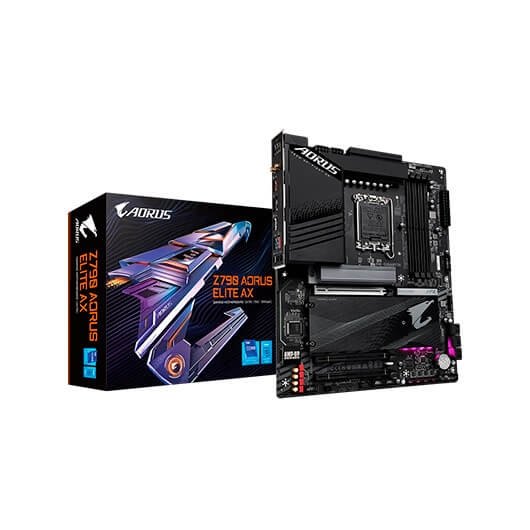 Placa base Gigabyte 1700 z790 aorus elite ax ATX · 4x DDR5 · 6x sata3 · 5x USB 3.2 · 1x USB tipo c · 4x USB 2.0