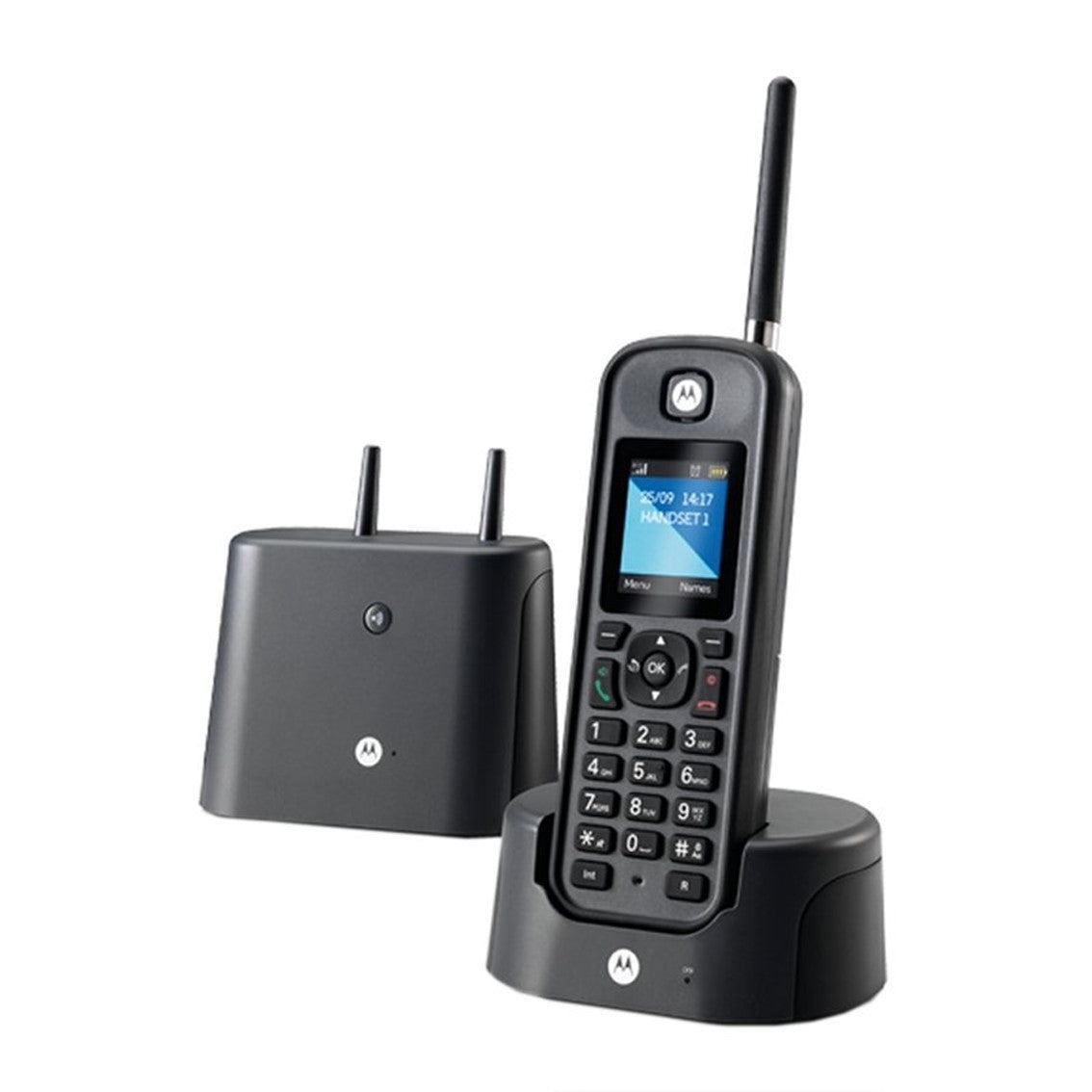Teléfono fijo inalámbrico Motorola o201 negro