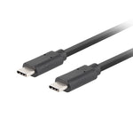 Cable USB tipo c Lanberg 3.1 - macho - macho - 10GB - s - pd 100w - 1m - negro