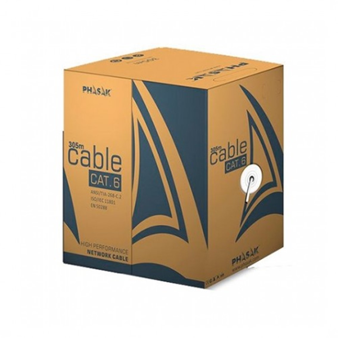 Bobina cable red solido Phasak utp cat.6 lszh (ignifugo) cca 305m gris phr 6301