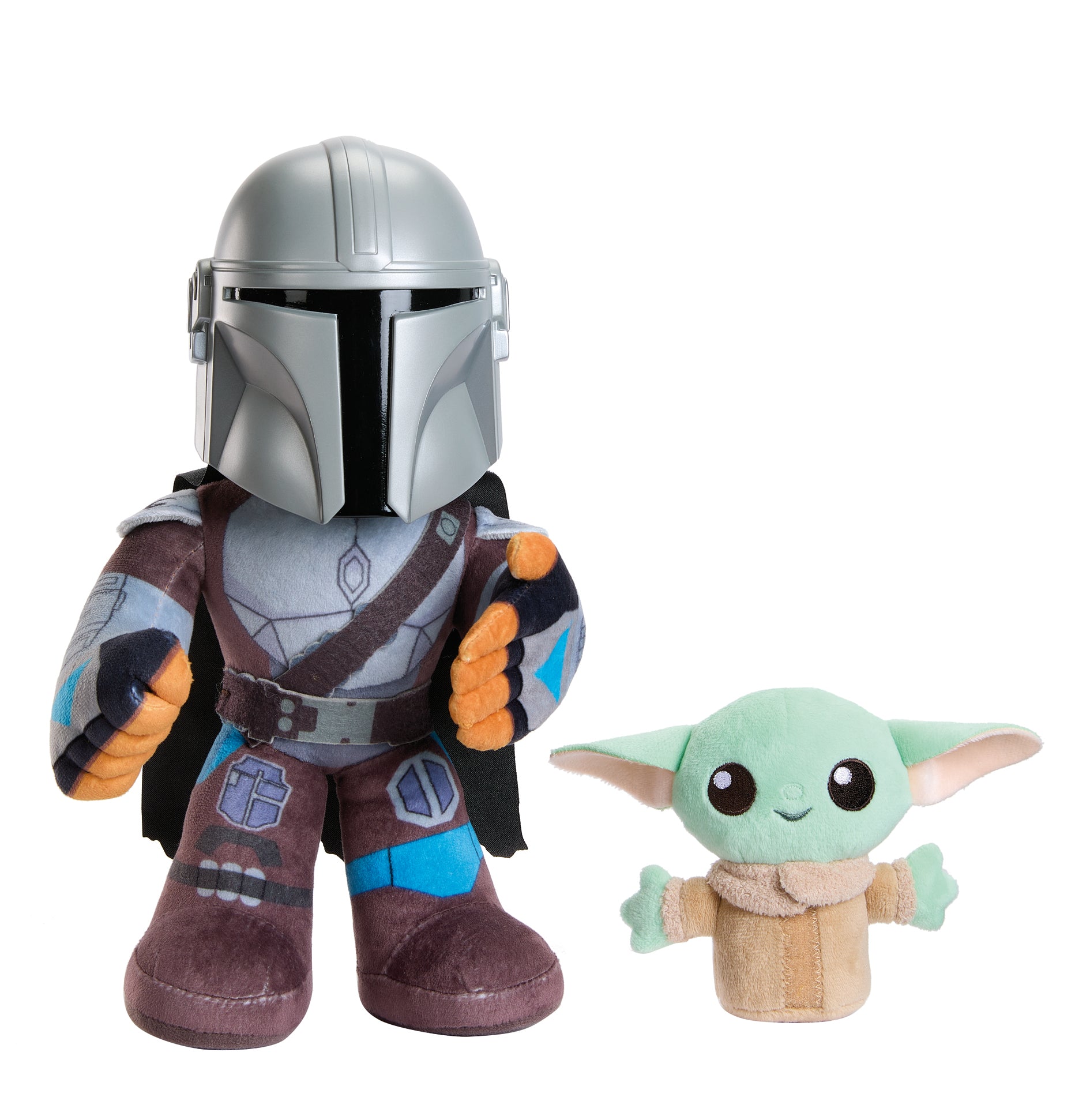 Peluche Mattel star wars clan de dos mandalorian y grogu