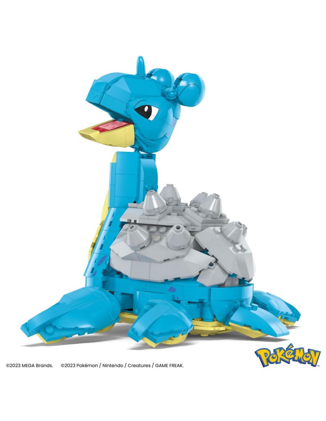 Figura Mattel mega construx pokemon lapras 527 piezas