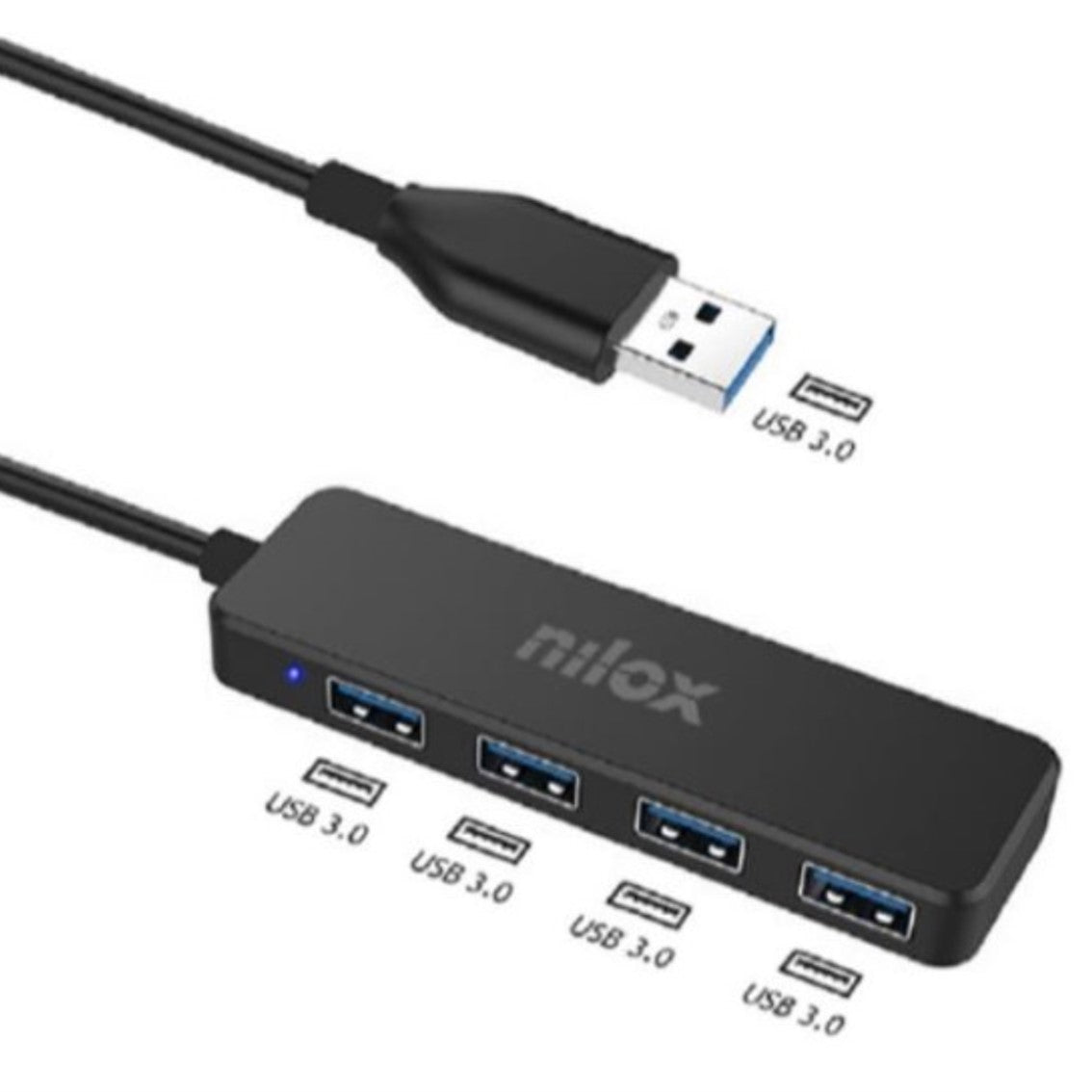 Hub Nilox 4 x USB 3.0 salida USB 3.0