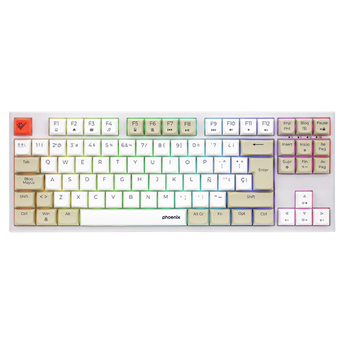 Teclado gaming royal pbt mecanico Blanco #blanco