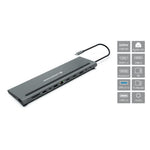 Docking station Conceptronic USB tipo c donn17g 2 x HDMI · 1 x dp · 2 x USB 3.0 · 1 x USB 2.0 · 1 x RJ45 · 1 x aux · lector sd - lector micro sd