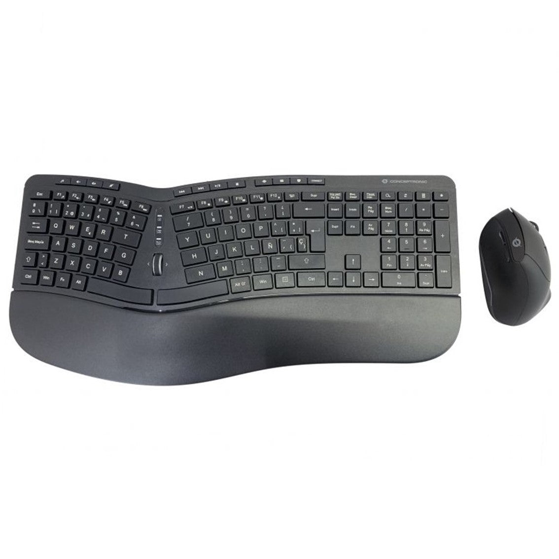 Kit teclado + mouse ratón Conceptronic orazio02 wireless inalámbrico ergonómico