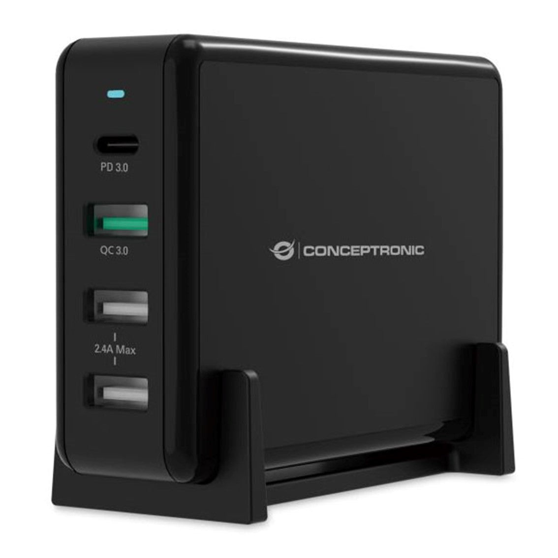 Cargador Conceptronic ozul01b carga rápida pd 3 x USB tipo a - 1 x USB tipo c - 65w
