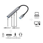 Hub USB Equip life 1 x USB 3.0 - 3 x USB 2.0 - aluminio