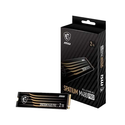 Disco duro interno solido SSD MSI spatium m480 m2 NVMe 2TB pcie4