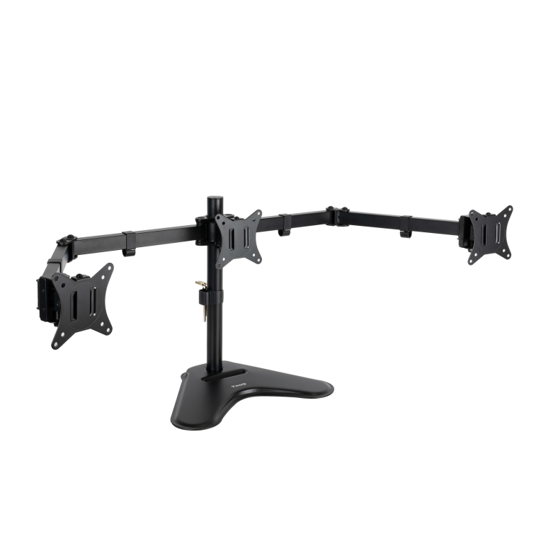 Soporte mesa TooQ 3 pantallas gira incli 3 brazos 17 - 27 negro