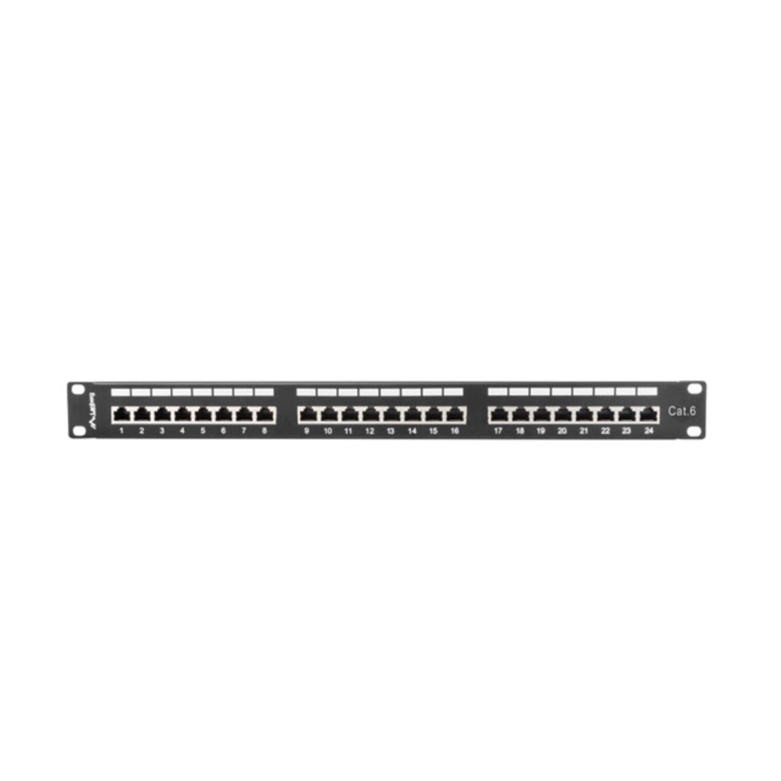 Patch panel Lanberg 24 puertos 1u cat.6 sftp 19 pulgadas rack negro