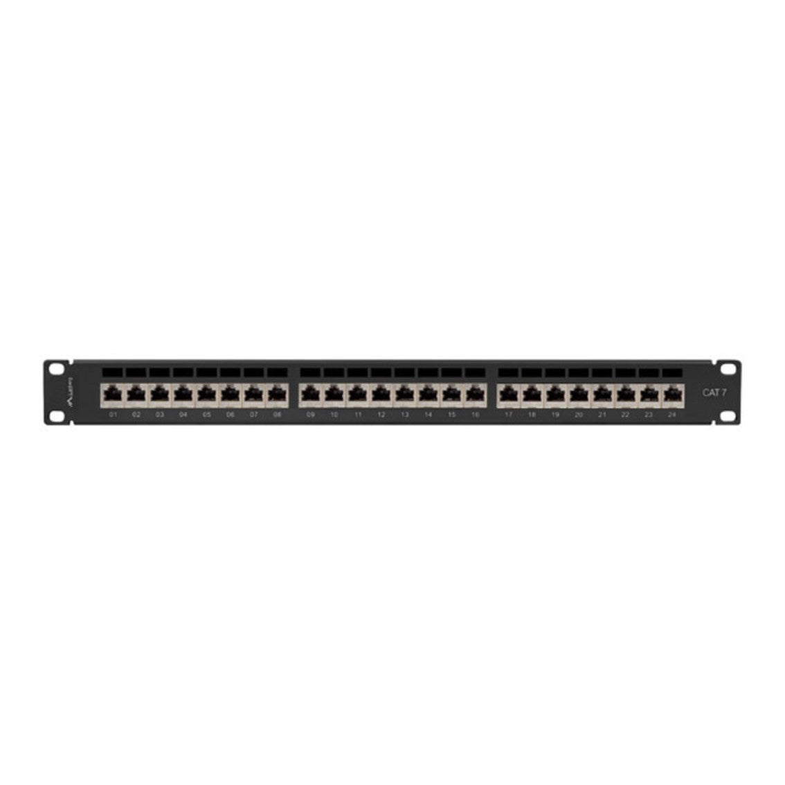 Patch panel Lanberg 24 puertos 1u cat.7 ftp 19 pulgadas negro