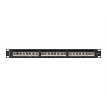 Patch panel Lanberg 24 puertos 1u cat.6a ftp 19 pulgadas negro