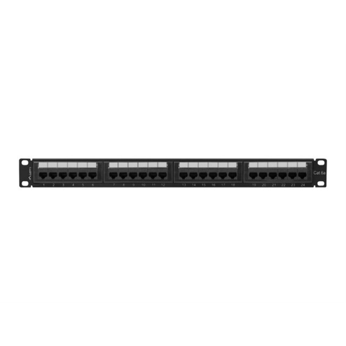 Patch panel Lanberg 24 puertos 1u cat.6a utp 19 pulgadas negro