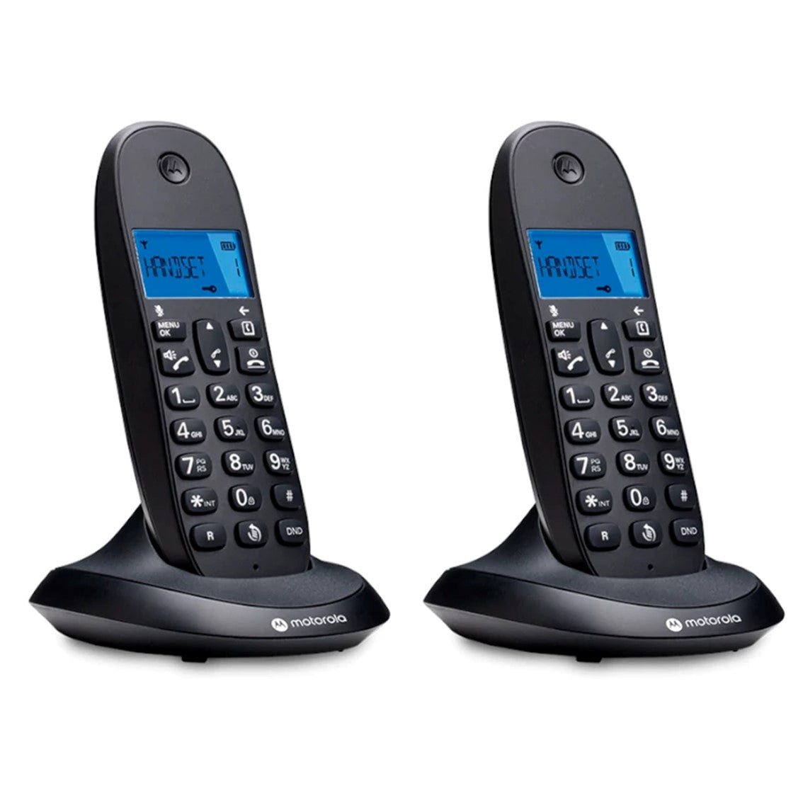 Teléfono fijo inalámbrico Motorola c1002 cb+ negro