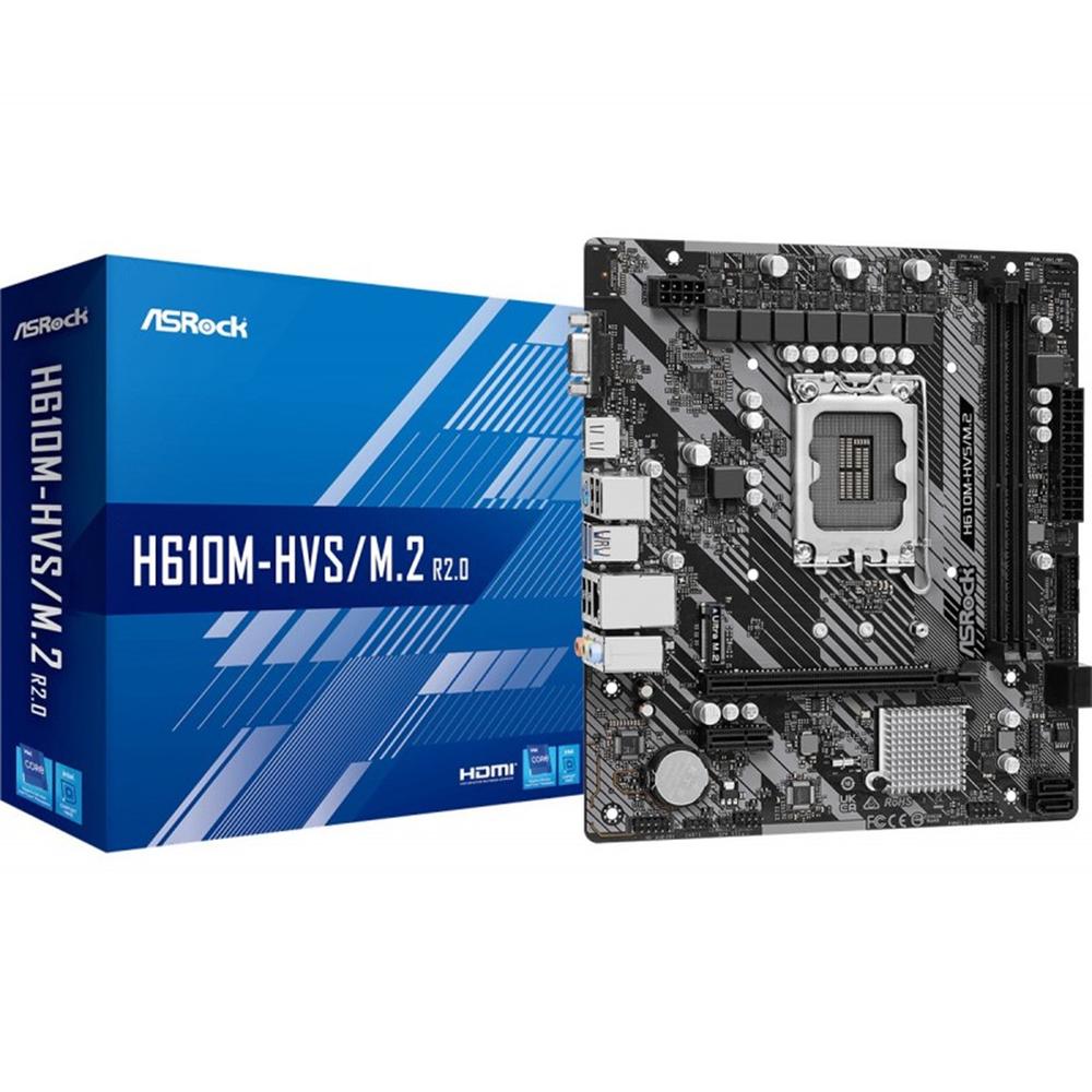 Placa base asrock 1700 h610m - hvs m.2