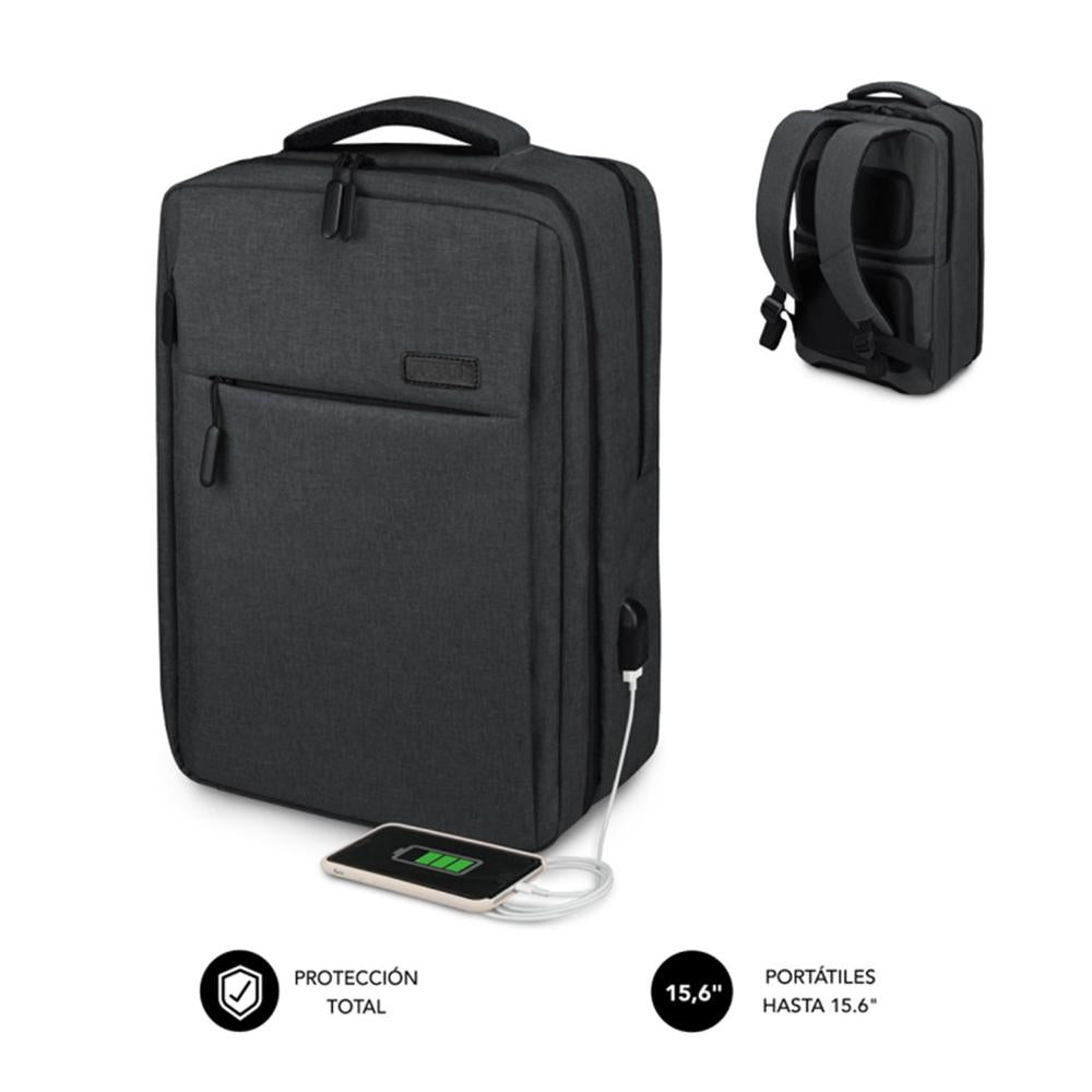 Mochila para portátil Subblim traveller airpadding 15.6 pulgadas gris