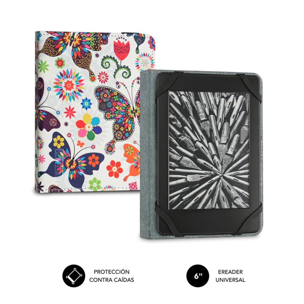 Funda Subblim clever ebook case 6 pulgadas mariposas