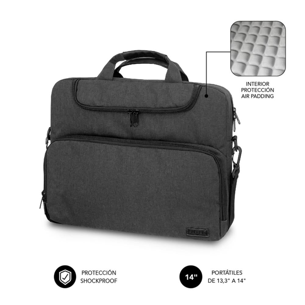 Maletin Subblim air padding para portátil 13.3 pulgadas - 14 pulgadas dark grey