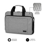 Maletin Subblim air padding para portátil 13.3 pulgadas - 14 pulgadas gris