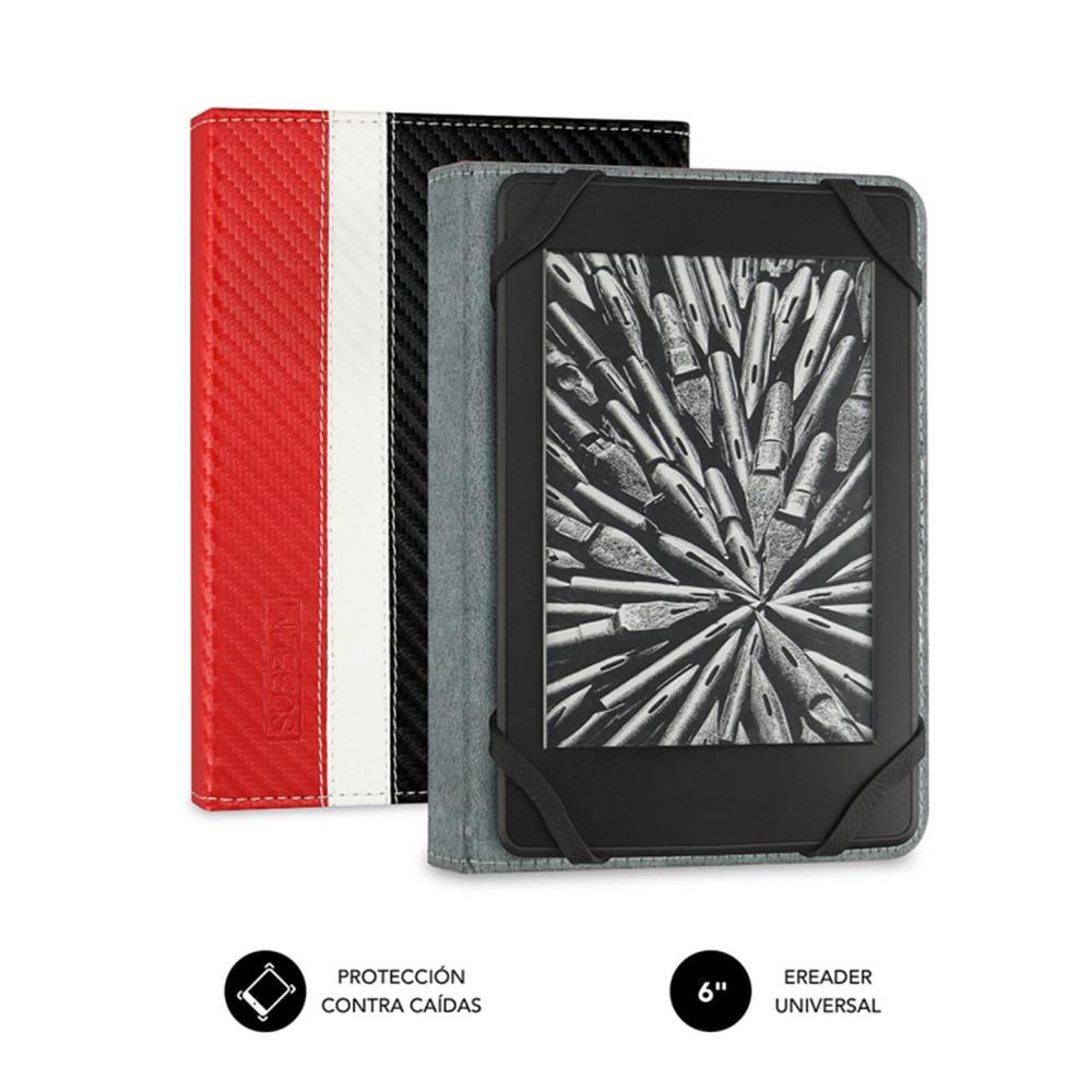 Funda Subblim clever ebook case 6 pulgadas rojo - negro - blanco