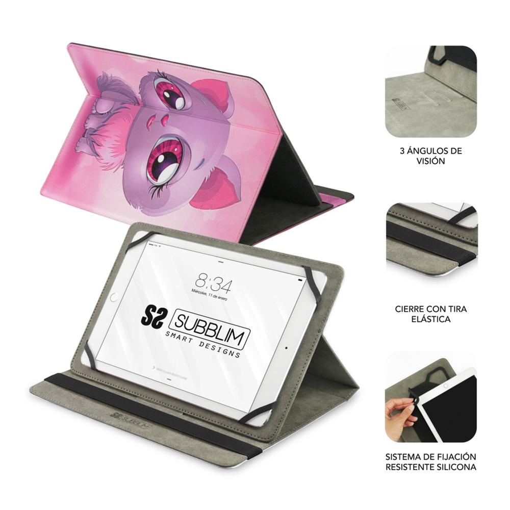 Funda Subblim trendy case para tablet 10.1 pulgadas gato
