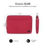 Funda Subblim urban laptop sleeve para portatil 15.6 pulgadas rojo