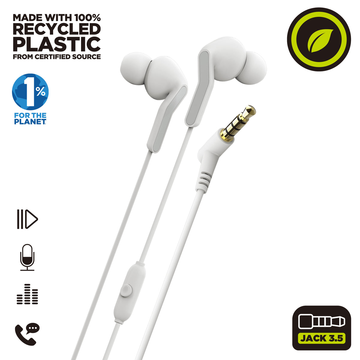 Auriculares Muvit e57 blanco