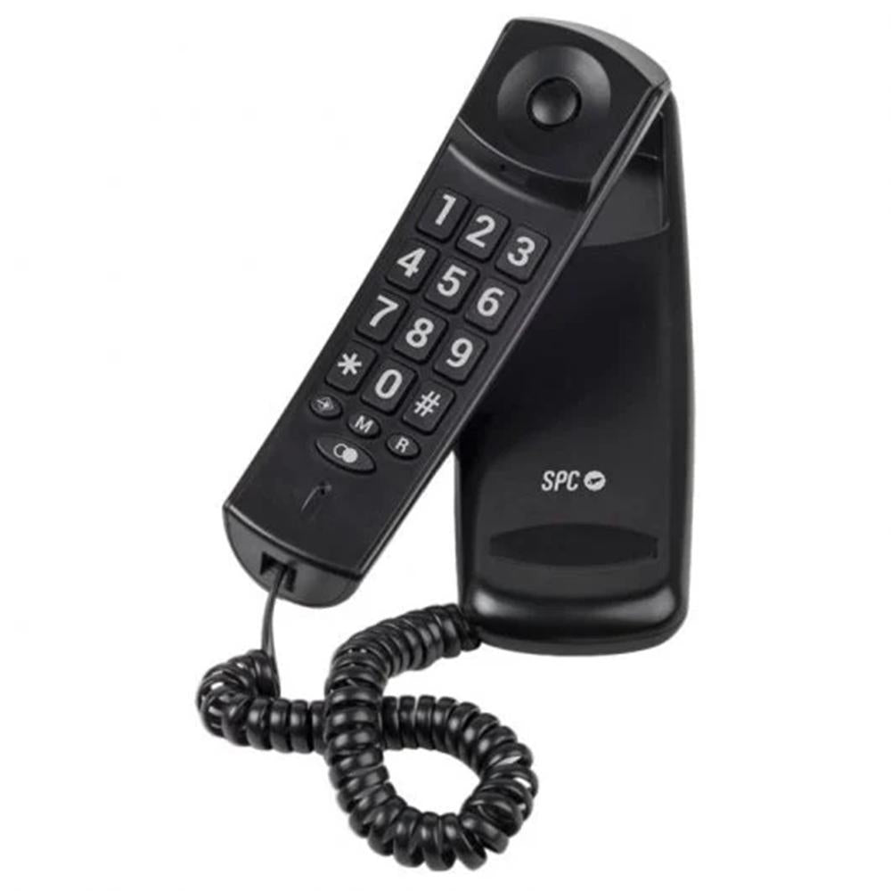 Teléfono fijo SPC original lite 2 negro - tecla r - 10 memorias indirectas