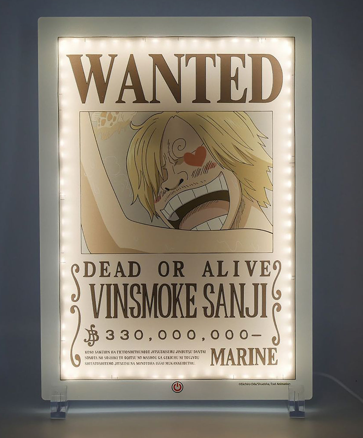 Lámpara LED neon teknofun madcow entertainment wanted one piece sanji 40 cm
