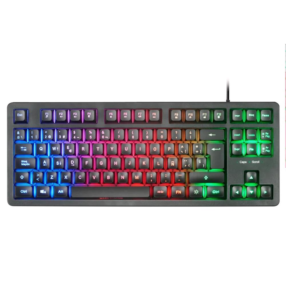 Teclador mars gaming mk023 tkl frgb USB 2.0 Negro #negro