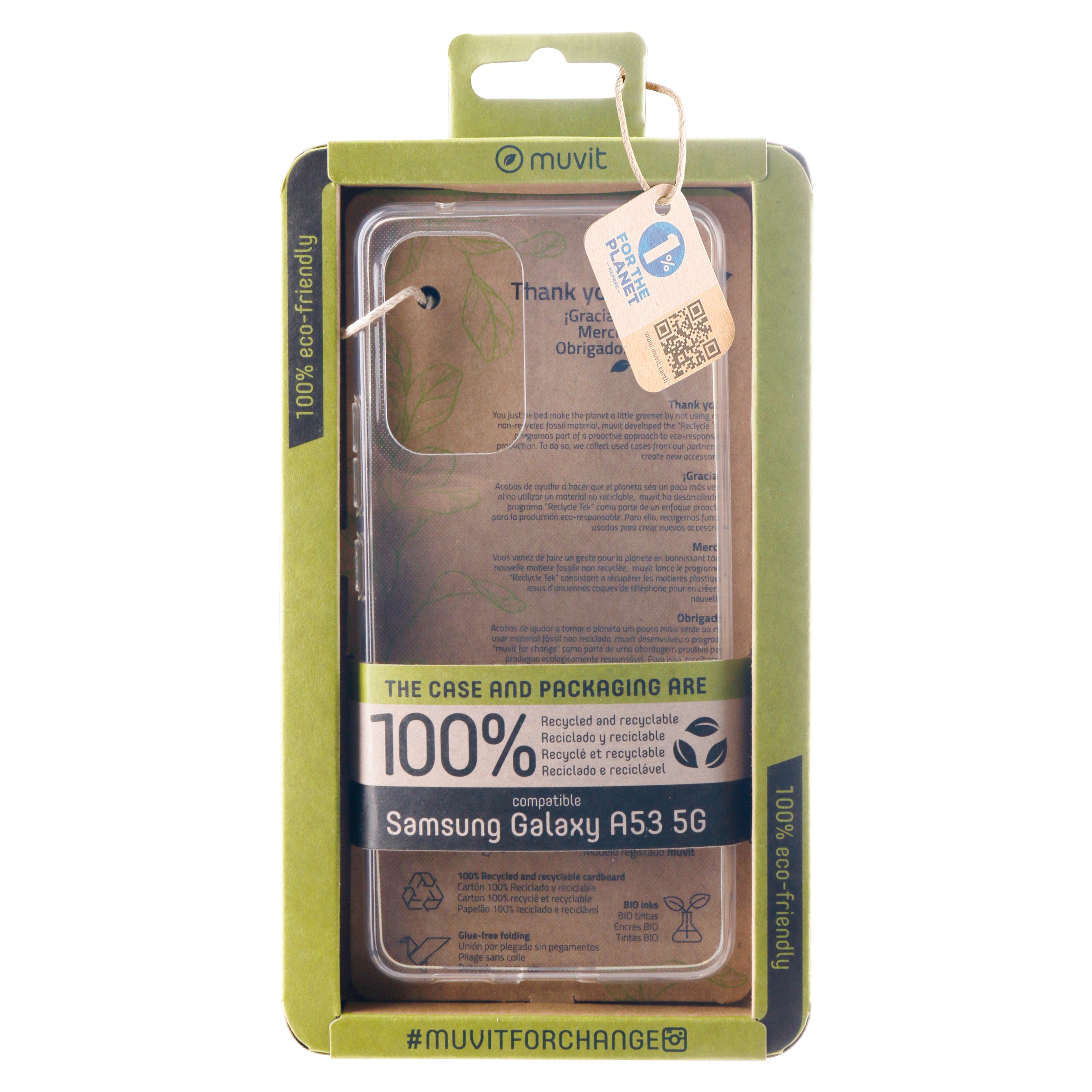 Funda Muvit recycletek para samsung galaxy a53 5G transparente