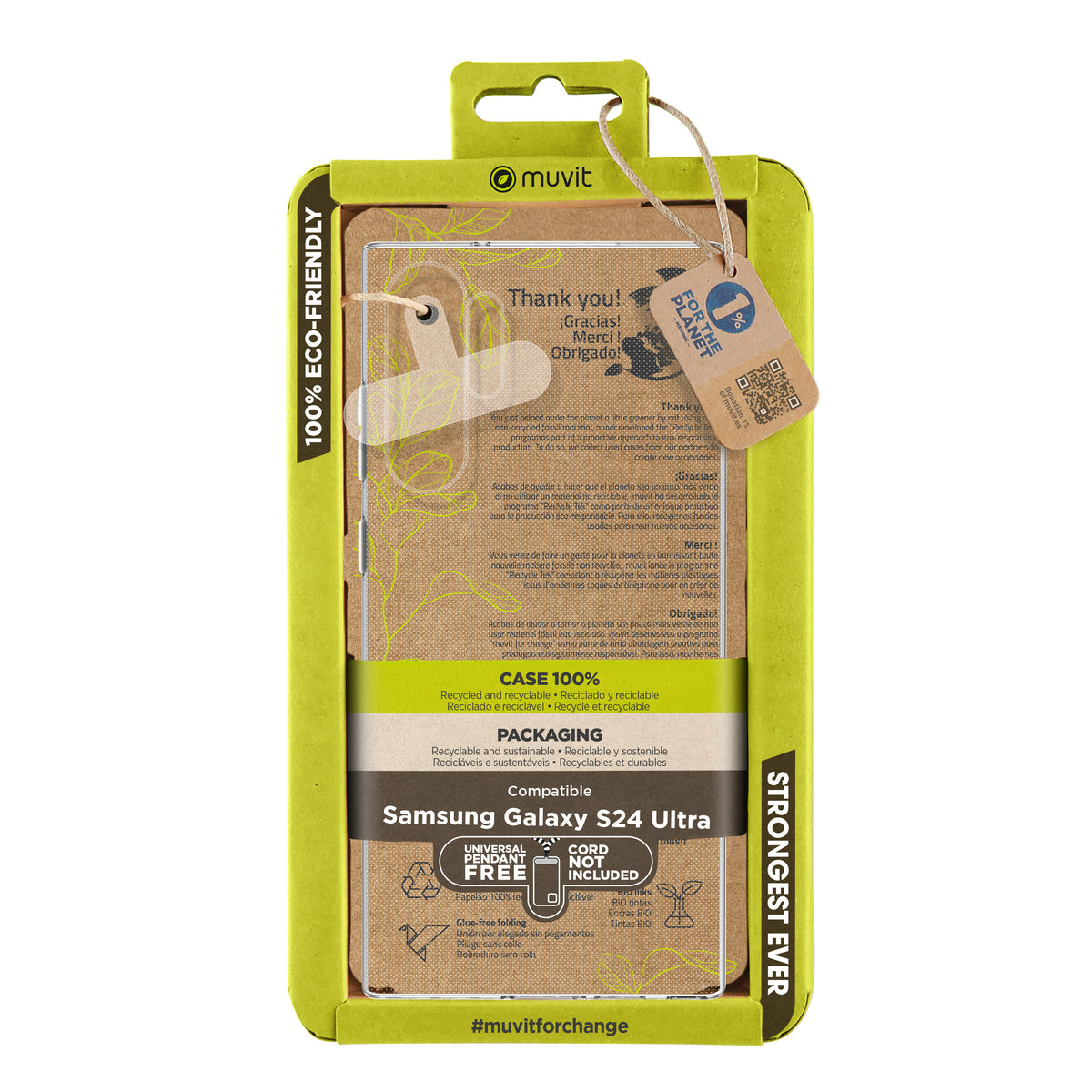 Funda Muvit recycletek para samsung galaxy s24 ultra transparente