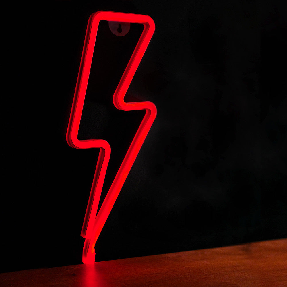 Lámpara Forever neon LED light bolt red bat+usb