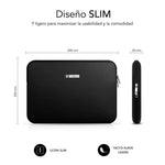 Funda Subblim business laptop sleeve neoprene v2 para portatil 15.6 pulgadas negro
