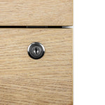Cajonera phoenix artisan combinación blanca y madera natural