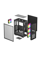Caja ordenador gaming Deepcool matrexx55 mesh v4 ATX cristal templado negro