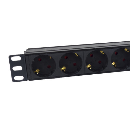 Regleta con Interruptor Phasak BNS 3535/ 8 Tomas de Corriente/ Cable 2m/ Negro